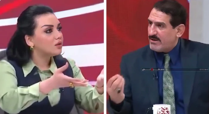 بالفيديو: مذيعة عراقية لأحد إعلاميي الحشد الشعبي في العراق: أنتم مقاومة ليش ما تروحون للقاعدة الإسرائيلية الموجودة في النجف؟.. والأخير يفاجئها بالرد