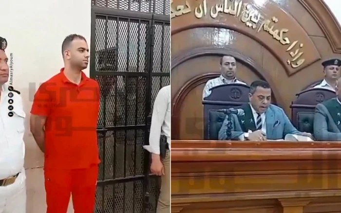 مصر.. بالفيديو: لحظة النطق بالحكم على المتهم بقتل صديقه والتخلص من جثته في مياه الصرف الصحي بالشرقية