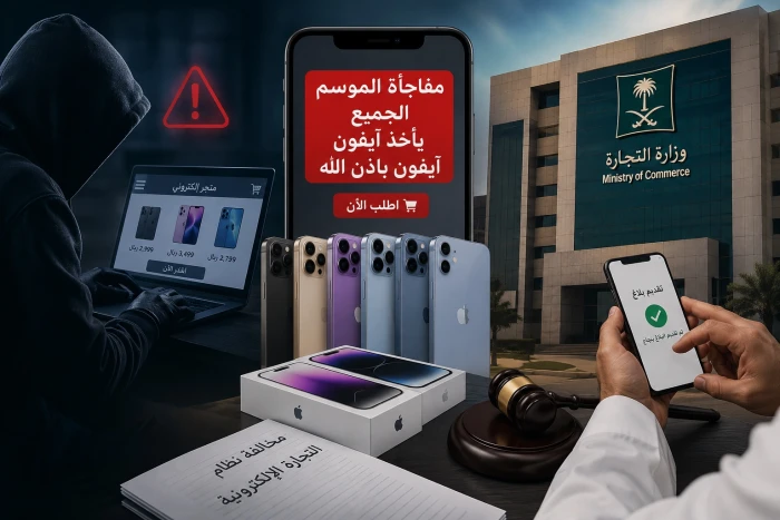 ضلّل المستهلكين بعبارة "مفاجأة الموسم.. الجميع بيأخذ آيفون".. التجارة تعلن ضبط متجر إلكتروني لبيع العطور والعود واستدعاء القائمين عليه