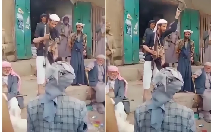 بالفيديو: لحظة إعلان قبائل ذو محمد في مديرية برط اليمنية تضامنها مع قبائل دهم ضد مليشيا الحوثي ومنعهم من جميع الأسواق