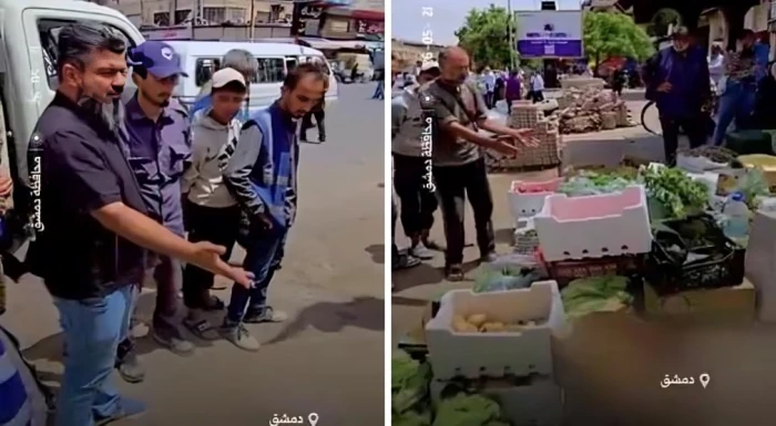 «فاتحلي حديقة هون؟».. بالفيديو.. طريقة تعامل مسؤول سوري مع البائعين المخالفين في شوارع دمشق