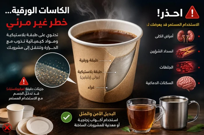 الأكواب الورقية.. الخطر الصامت داخل مشروباتك الساخنة !