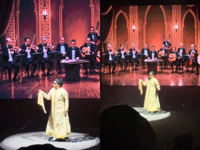 بالفيديو.. حسن البلام يقلد الفنانة الراحلة "أم كلثوم" أثناء عرض مسرحية "شوقر دادي"
