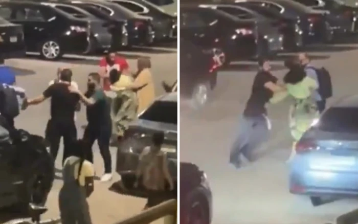 بعد صافرات ومضايقات.. بالفيديو: شاب مصري يعتدي على فتاة بالضرب والركل وسط الشارع