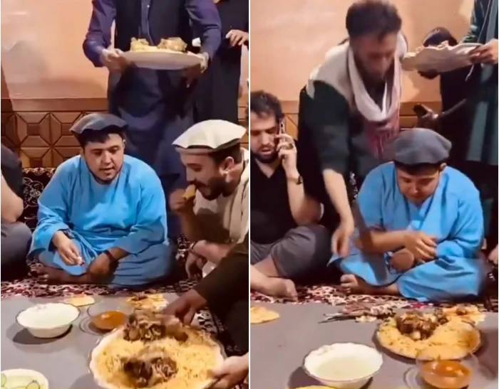 بالفيديو: مقطع يكشف طريقة توزيع اللحم على الضيوف في الولائم الأفغانية