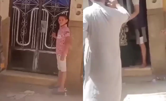 «سيبه عند أمه».. بالفيديو.. أب مصري يرفض استلام ابنه ويغلق الباب في وجهه ويتركه في الشارع بعد زواج والدته