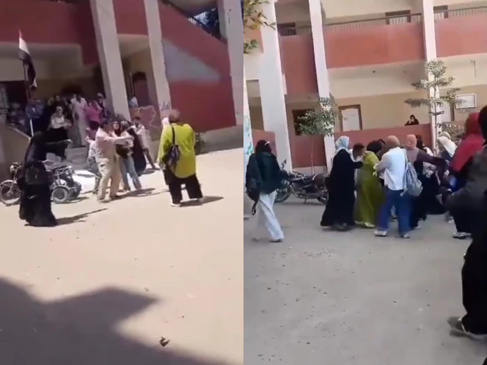 مصر.. بالفيديو: أولياء أمور يعتدون على معلمة بعد رفضها السماح للطلاب بالغش!