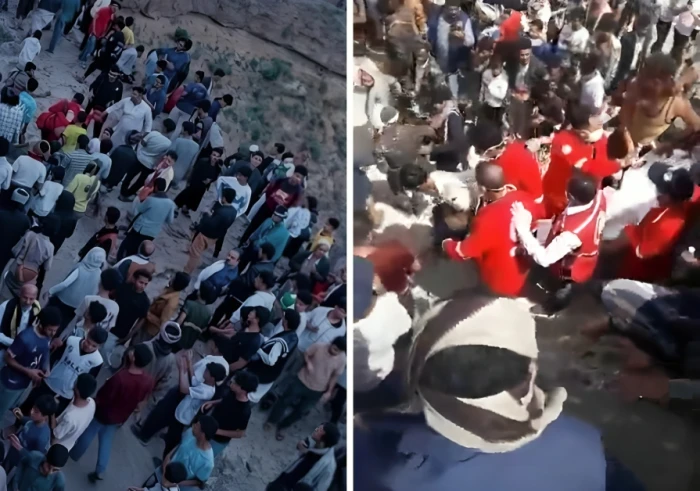 بالفيديو.. لحظة انتشال جثمان المغامر اليمني "القعقاع" من داخل فوهة بركانية بعد سقوطه أثناء أداء حركات استعراضية