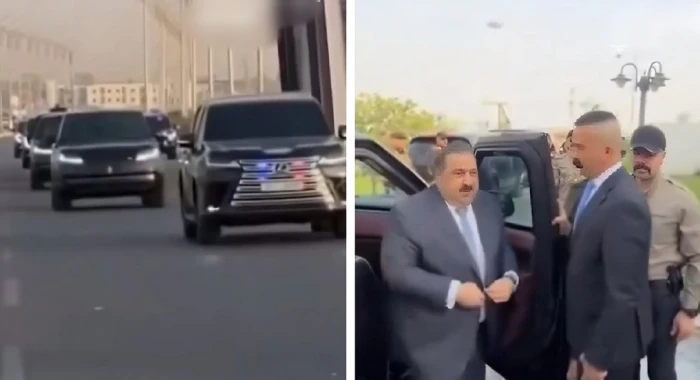 بعد اعتقاله بتهمة الفساد.. تداول فيديو سابق لموكب النائب العراقي مثنى السامرائي بسيارات فارهة في العراق