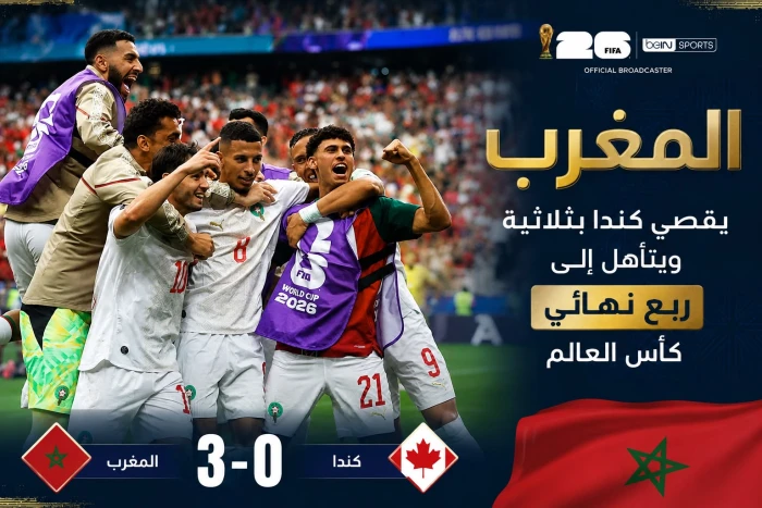 بالفيديو :  المغرب يكتسح كندا بثلاثية ويتأهل إلى ربع نهائي كأس العالم