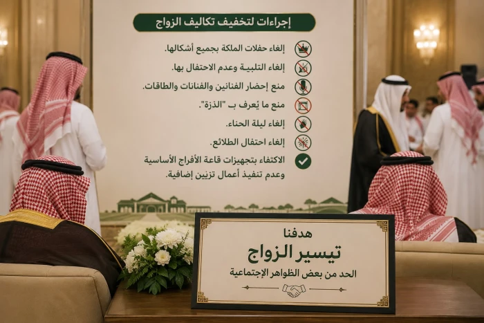 قبيلة في شمال المملكة تعلن إجراءات جديدة لتيسير الزواج وتقليل مصاريف الأفراح