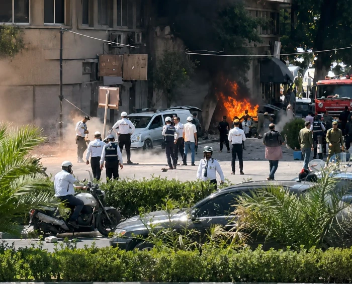 وزارة الداخلية السورية تعلن  إصابة  18 شخصا في انفجار دمشق بينهم 4 من عناصر الشرطة