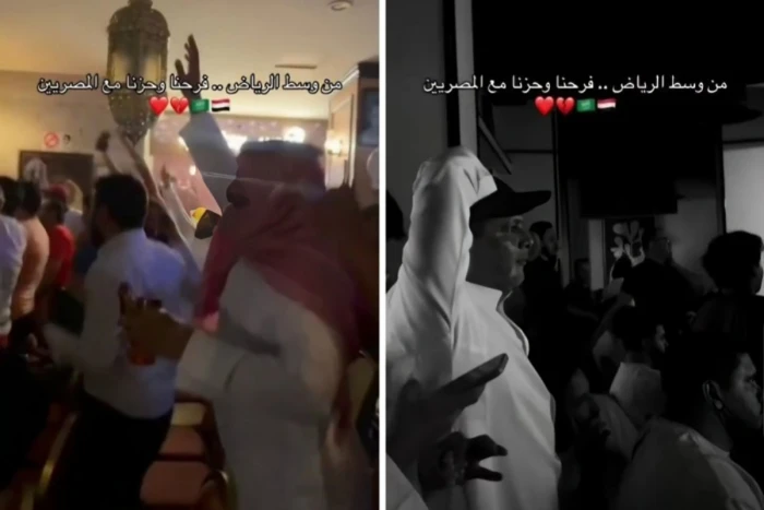 بالفيديو: لحظة مشاركة الجمهور السعودي المقيمين المصريين بالرياض فرحهم وحزنهم بعد خسارة منتخبهم أمام الأرجنتين