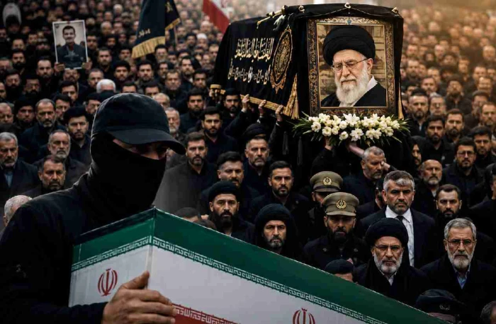 هل كان مجتبى خامنئي؟.. تقارير تكشف هوية الرجل المقنع في جنازة المرشد الإيراني السابق علي خامنئي