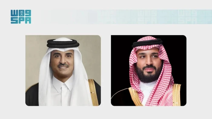 ولي العهد يعزي هاتفيًا أمير  قطر في وفاة الشيخ حمد بن خليفة آل ثاني