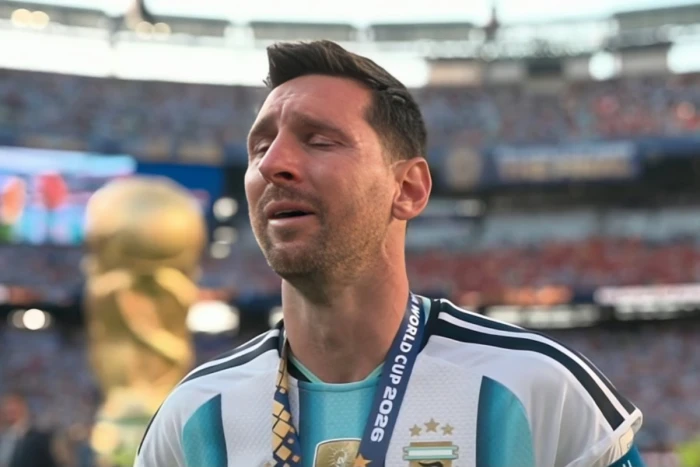 بالفيديو.. لحظة انهيار ميسي بالبكاء بعد خسارة لقب كأس العالم