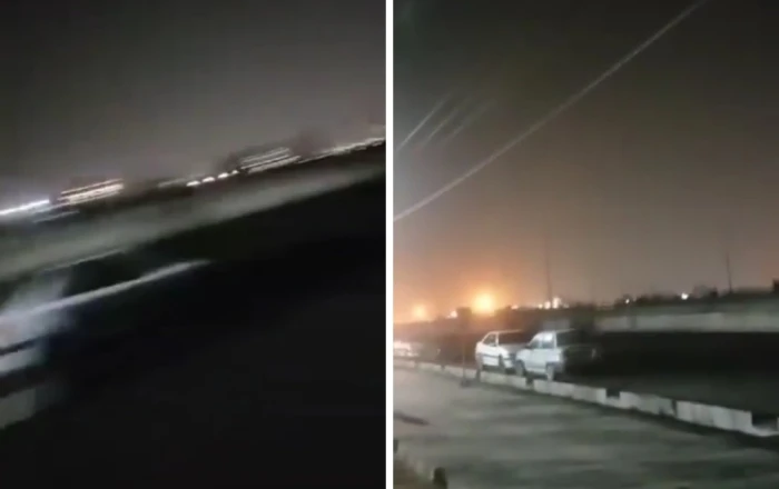 بالفيديو.. لحظة تعرض قاعدة الإمام علي في تشابهار بإيران لقصف أمريكي