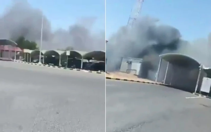 بالفيديو: لحظة تعرض منفذ العبدلي الحدودي بين الكويت والعراق لاستهداف بطائرات إيرانية مسيرة