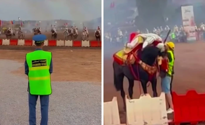 بالفيديو.. لحظة وفاة فارس بعد إصابته بطلق ناري أثناء مشاركته في سباق للخيل بالمغرب