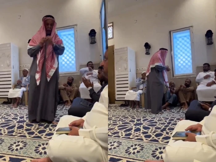 فيديو يوثق عادة مسن في تعطير المصلين داخل مسجد بدهن العود قبل الصلاة
