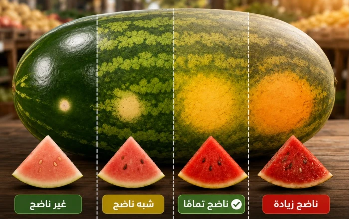 كيف تختار البطيخ المثالي؟ ..دليل بسيط يوضح الفرق بين الناضج والغير ناضج