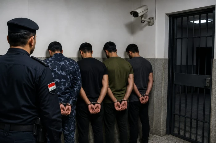 ‏العراق.. تفاصيل القبض على ضابط و 3 من رجال الأمن  لقيامهم باغتصاب جماعي لفتاة موقوفة لديهم في مركز جنوب بغداد