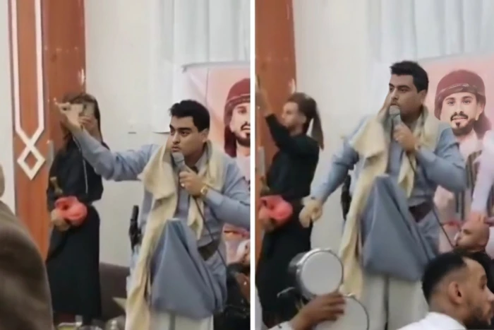 قيادي حوثي يقتحم حفل زفاف في صنعاء ويطرد والد العريس بعد رفضه استبدال الغناء ب "زوامل" خاصة بالميلشيا ـ فيديو
