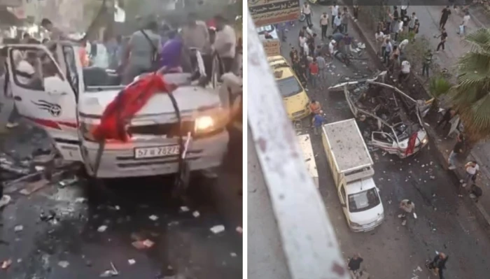 بالفيديو.. انفجار عبوة ناسفة بحافلة ركاب قرب دمشق يسفر عن قتلى ومصابين