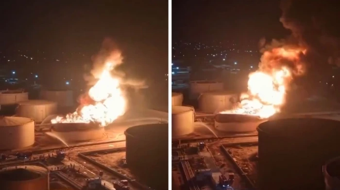بالفيديو.. استهداف مصفاة نفط في ليبيا بطائرات مسيرة