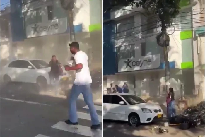 بالفيديو.. لحظة انهيار مبنى فوق رؤوس 4 أشخاص في زلزال كولومبيا
