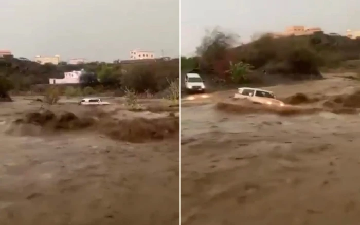 عصر اليوم.. فيديو لسيول قوية تجرف سيارة حاول قائدها عبور أحد الأودية في جازان