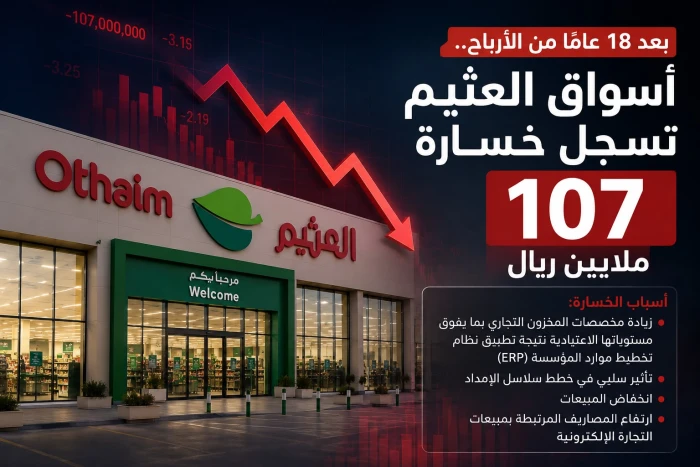 بعد 18 عامًا من الأرباح.. أسواق العثيم تسجل خسارة بـ107 ملايين ريال