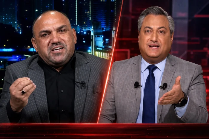 «شنو اسمك الكريم؟».. بالفيديو: مشادة على الهواء بين مذيع «العربية» طاهر بركة ومحلل سياسي عراقي تنتهي بإنهاء اللقاء