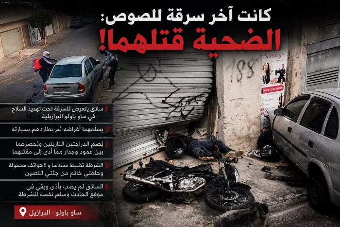 بالفيديو: سرقاه تحت تهديد السلاح فطاردهما بسيارته.. نهاية مأساوية للصين في البرازيل