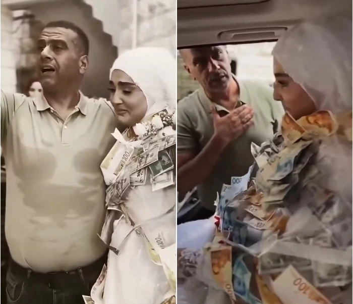 «هما اشتروكي وإحنا بعناكي».. بالفيديو: أب فلسطيني يودع ابنته يوم زفافها