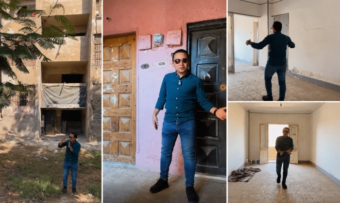 بالفيديو.. سمسار عقارات مصري يعلن عن شقة للبيع في الجيزة بسعر 10 آلاف ريال