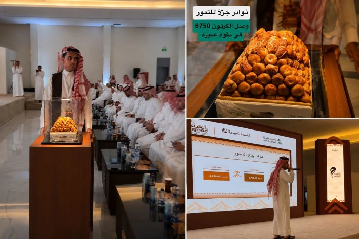 بالفيديو: سعر صادم لكرتون تمر أثناء مزاد في عنيزة