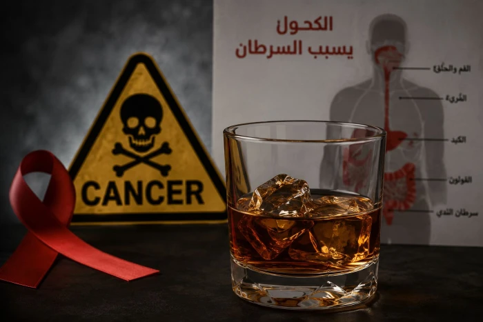 منظمة الصحة العالمية:   الكحول ضمن أعلى تصنيفات المواد المسرطنة.. ويرتبط بـ7 أنواع من السرطان