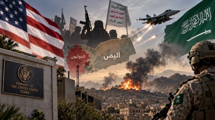 السفارة الأمريكية في اليمن: الحوثيون بدأوا النزاع وعليهم تحمل عواقب عدوانهم.. والسعودية لها الحق في الرد