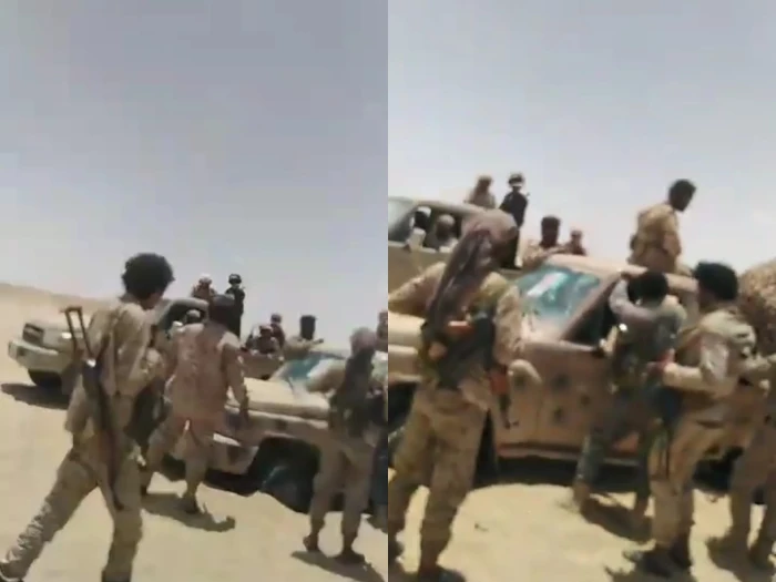 فيديو لأفراد القوات المسلحة اليمنية يوثقون الغنائم التي حصلوا عليها من مليشيا الحوثي في معسكر اللبنات بالجوف