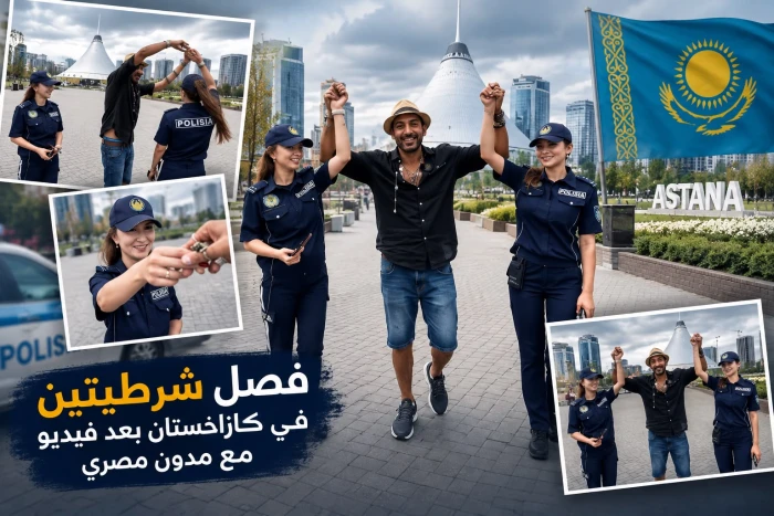 فيديو مع مدون مصري يتسبب في فصل شرطيتين بكازاخستان!