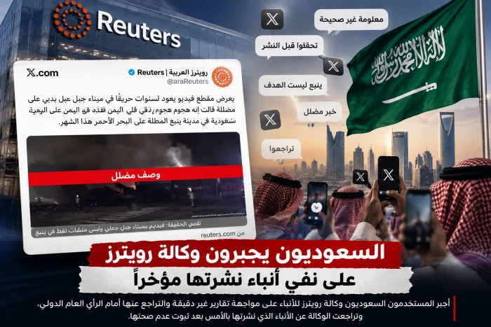 السعوديون يجبرون «رويترز» على التراجع عن مقطع مضلل نقلته من «إكس».. والوكالة تقر: الفيديو قديم وليس من ينبع