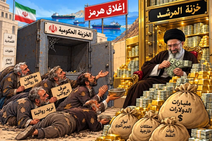 كاريكاتير.. موظفو إيران يشحذون رواتبهم من المرشد