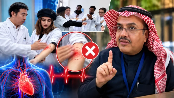 أول تعليق من خالد النمر على فيديو «الربت على باطن المرفق» بشأن إنقاذ مصاب الجلطة