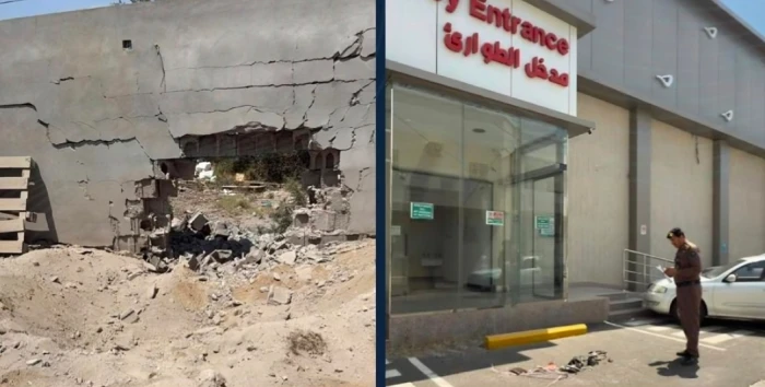 بالصور .. بيان من الدفاع المدني بشأن سقوط شظايا اعتراض صاروخ باليستي في محافظة خميس مشيط نتج عنه أضرار مادية