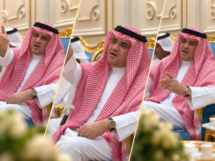 في أحدث ظهور .. بالفيديو : المستشار سعود القحطاني يروي قصة عبارة أمر الملك عبدالعزيز بتغييرها أثناء بناء قصر المربع