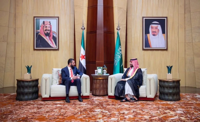 ولي العهد‬⁩ يلتقي الرئيس السوري أحمد الشرع