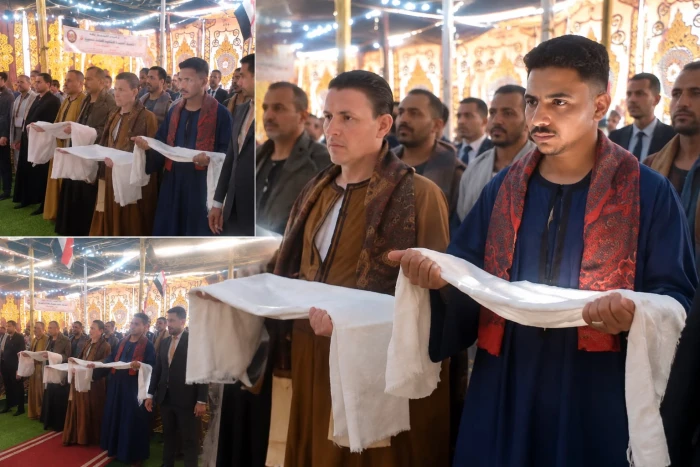 بمشاركة سعوديين في الصلح..  فيديو يوثق لحظة تقديم 4 أكفان لإنهاء خصومة ثأرية بين عائلتين في مصر