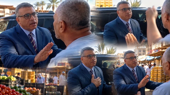 «أنا موجهتش بكده».. بالفيديو: محافظ مصري يتفاجأ بشكوى مدير سوق من نقص الخدمات ويرد عليه