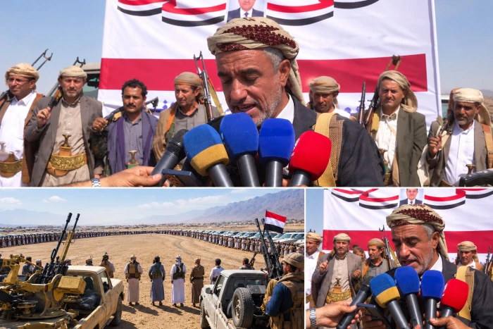 بالفيديو.. شيخ قبلي يمني يعلن النفير العام لإسناد القوات المسلحة في عملية «فجر اليمن».. ويوجه رسالة لميليشيا الحوثي